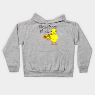 Flugelhorn Chick Text Kids Hoodie